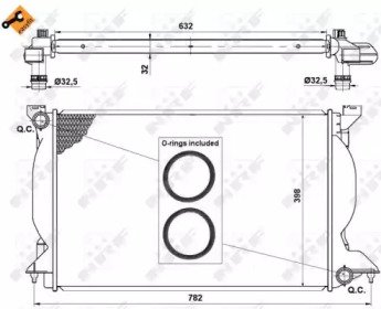 Радиатор системы охлаждения AUDI A4 00- Easy Fit 540