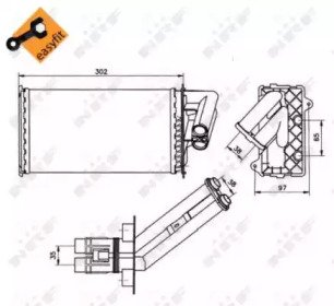 Радиатор печки RENAULT Laguna 93- Easy Fit 577