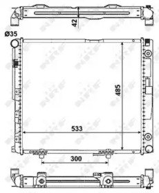 Радиатор системы охлаждения MERCEDES 200D-300TD W1 573