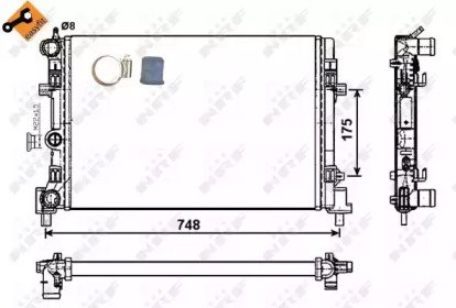 Радиатор системы охлаждения VW POLO 09- Easy Fit 024