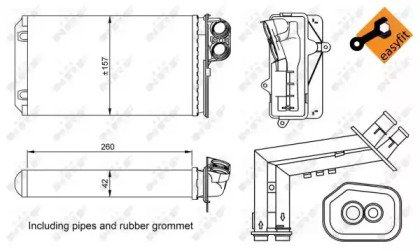 Радиатор печки RENAULT Megane 95- Easy Fit 216