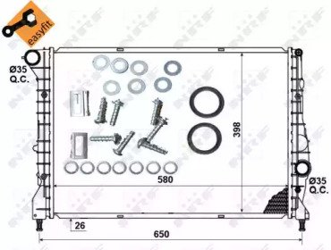 Радиатор системы охлаждения ALFA ROMEO 147 00- Eas 238