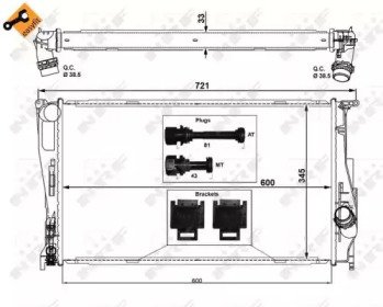 Радиатор системы охлаждения BMW 116d 09- Easy Fit 472