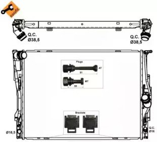 Радиатор системы охлаждения BMW 116i 07- Easy Fit 474