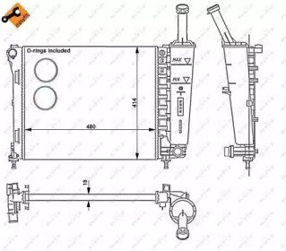 Радиатор системы охлаждения FIAT 500 07- Easy Fit 526