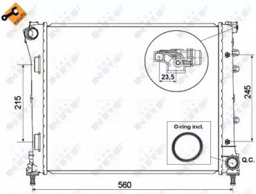 Радиатор системы охлаждения FIAT 500 07- Easy Fit 527