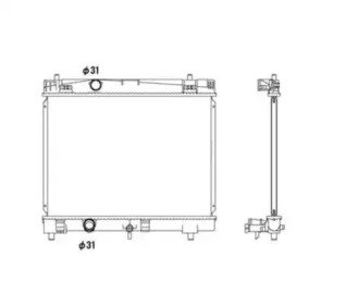 Радиатор системы охлаждения TOYOTA Yaris 02- 533