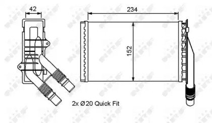 Радиатор печки NISSAN Kubistar 03- 554