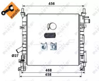 Радиатор системы охлаждения FORD KA 96-            651