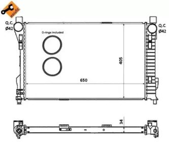 Радиатор системы охлаждения MERCEDES C270 00- Easy 854