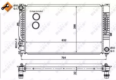 Радиатор системы охлаждения AUDI A4 94-            504