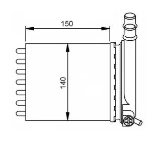 Радиатор печки CITROEN Jumpy 95- 212