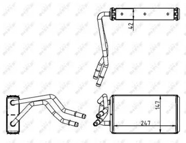 Радиатор печки FORD Transit 280 06-                227