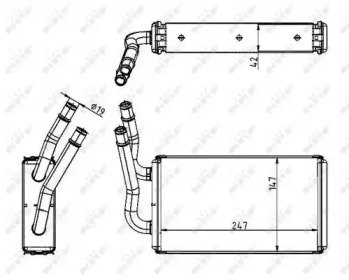 Радиатор печки FORD Transit 260 06-                228