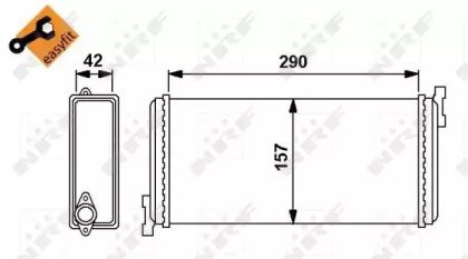 Радиатор печки MERCEDES 190 (W201) 82- Easy Fit 240