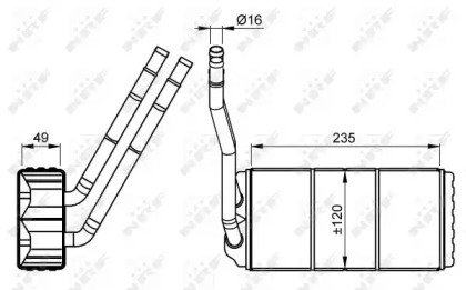 Радиатор печки LAND ROVER Freelander 00- 264