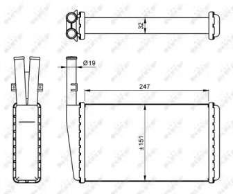 Радиатор печки LANDROVER Defender 110 90-          266