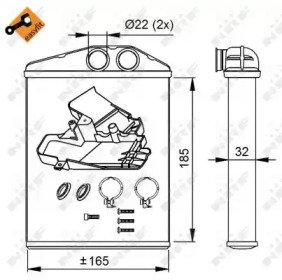 Радиатор печки FIAT Croma 05- Easy Fit 275