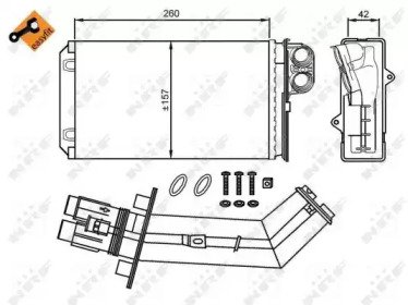 Радиатор печки RENAULT Laguna 93- Easy Fit 280