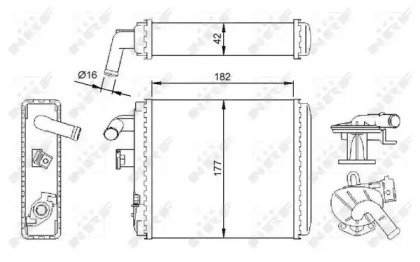 Радиатор печки FIAT Panda 80- 282