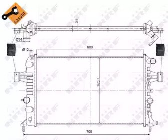 Радиатор системы охлаждения OPEL VAUXHALL Astra 98 668