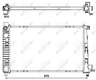 Радиатор системы охлаждения MERCEDES A140 97- 719