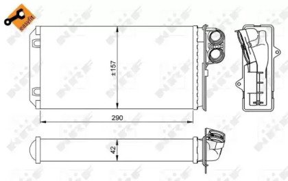 Радиатор печки RENAULT Safrane 92- Easy Fit 036