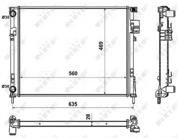 Радиатор системы охлаждения NISSAN Primastar 01- 332