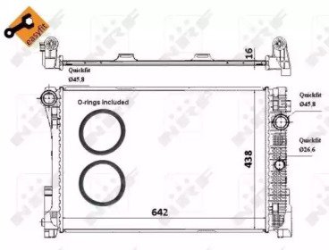 Радиатор системы охлаждения MERCEDES C180 07- Easy 336