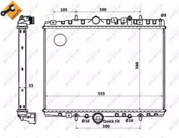 Радиатор системы охлаждения CITROEN C5 00- 341