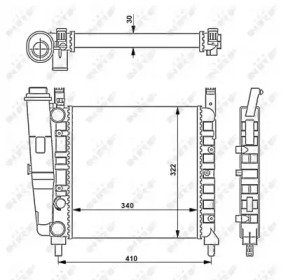 Радиатор системы охлаждения FIAT Uno 89- 730