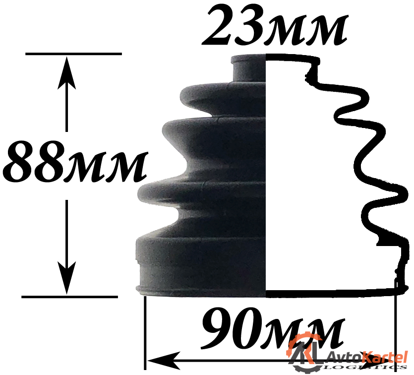 Пыльник ШРУСа 23x90x88мм HONDA Accord 90-98 без смазки