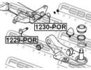 Болт подвески FEBEST  POR