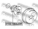 Ступица задняя TOYOTA CALDINA AT191,CT19#,ET196,ST 48R