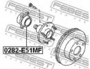 Ступица передняя NISSAN ELGRAND E51 2002.05-2010.0 1MF