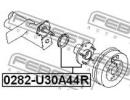 Ступица задняя NISSAN PRESAGE U30 1998.06-2003.06  44R