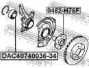 Ступица передняя MITSUBISHI PAJERO/MONTERO IO H60, 76F