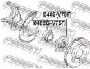 Ступица передняя MITSUBISHI PAJERO/MONTERO<LONG> V 75F