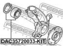 Подшипник ступичный передний ремкомплект 35x72x33  KIT