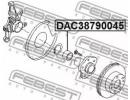 Подшипник ступичный задний 38x79x45 NISSAN X-TRAIL 045