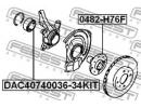 Подшипник ступичный передний 40x74x34x36 MITSUBISH KIT