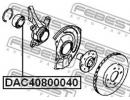 Подшипник ступичный передний 40x80x40 MITSUBISHI L 040