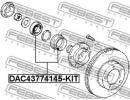 Подшипник ступичный передний 43x77x41.4x45.4 TOYOT KIT