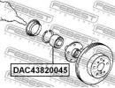 Подшипник ступичный передний 43x82x45 TOYOTA CREST 045