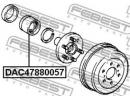 Подшипник ступичный задний 47x88x57.5 TOYOTA HIACE 057