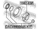 Подшипник ступичный передний 49x90x45 BMW X5 E53 1 KIT