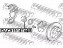 Подшипник ступичный передний 51x91x42x44 HONDA ACC 44M