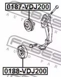 Ролик обводной TOYOTA LAND CRUISER URJ202,UZJ200,V 200