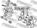 Поршень суппорта тормозного переднего TOYOTA COROL 10F