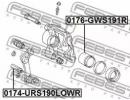 Поршень суппорта тормозного заднего TOYOTA MARK X  91R